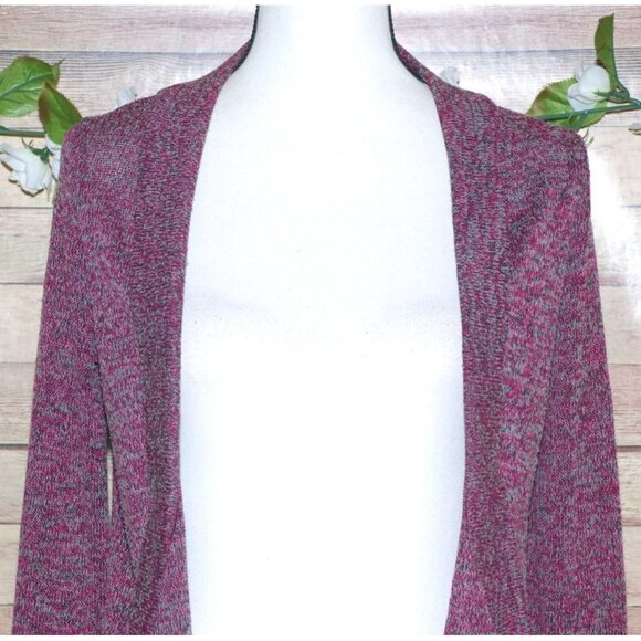Kirra Purple Open Front Cardigan Sweater Size S Long Cuffed Sleeve Pockets - Picture 4 of 11